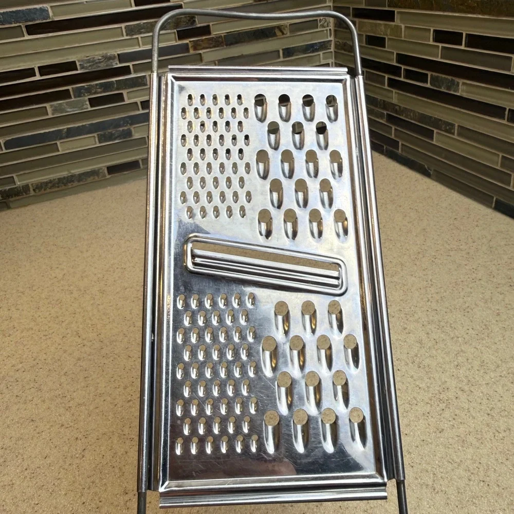 Vintage EKCO USA Stainless Steel Flat Cheese Grater Slicer Multi Surface Tool